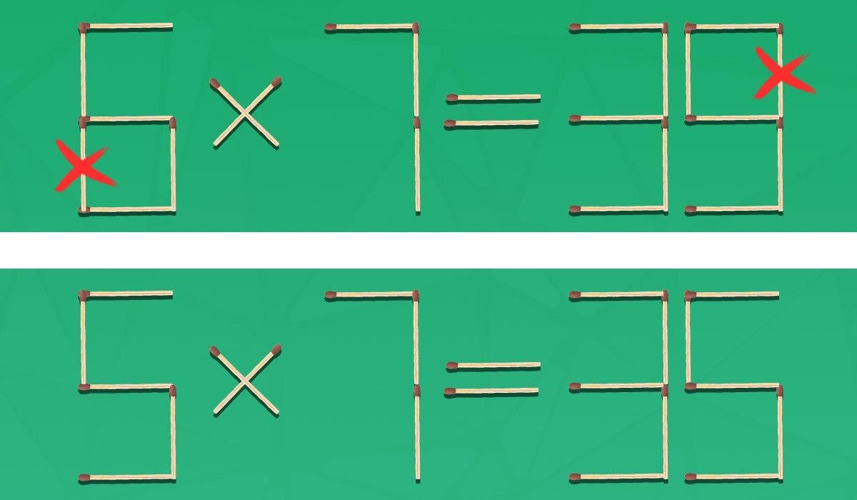 Eşitliğin doğru olması için 2 eşleşmeyi kaldırmanız gerekir: hızlı bir IQ testi